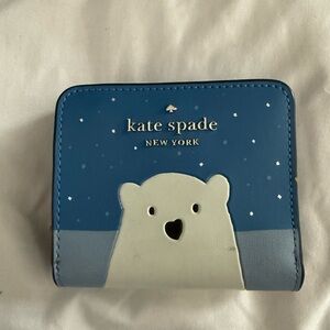 Kate Spade  Blue and White Polar Bear Wallet